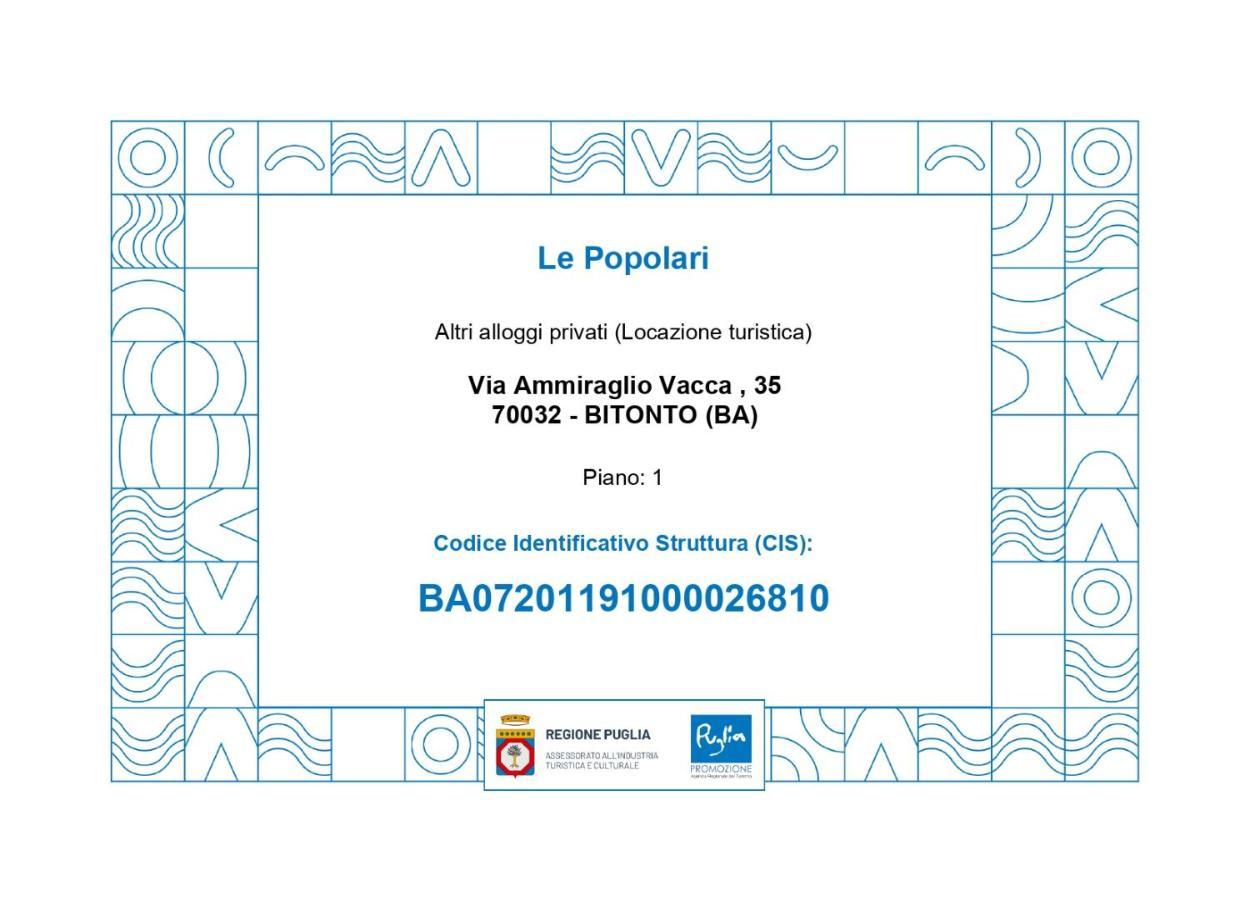 Le Popolari - Appartamento Bitonto Kültér fotó
